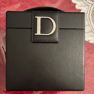 Dior Men's Black Box Bag with Silver Accent